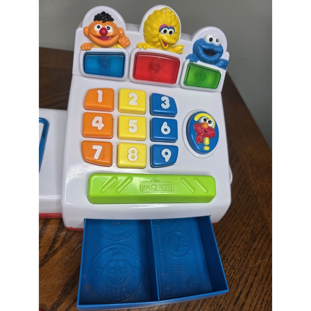 TYCO Sesame Street Count N Play Elmo Cash Register Pretend Vintage 1998 WORKS - Picture 4 of 9